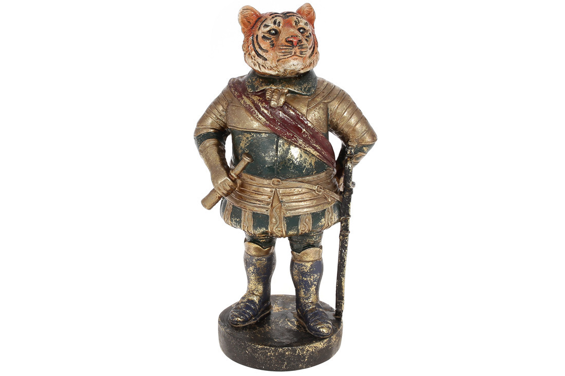 Декоративна статуетка Тигр, 21,5см, колір - бордо з золотом (419-247)