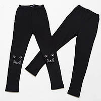 Лосіни на хутрі для дівчинки з кошенятами чорний Смайл Тайм Smile Time Black Kitten, чорні