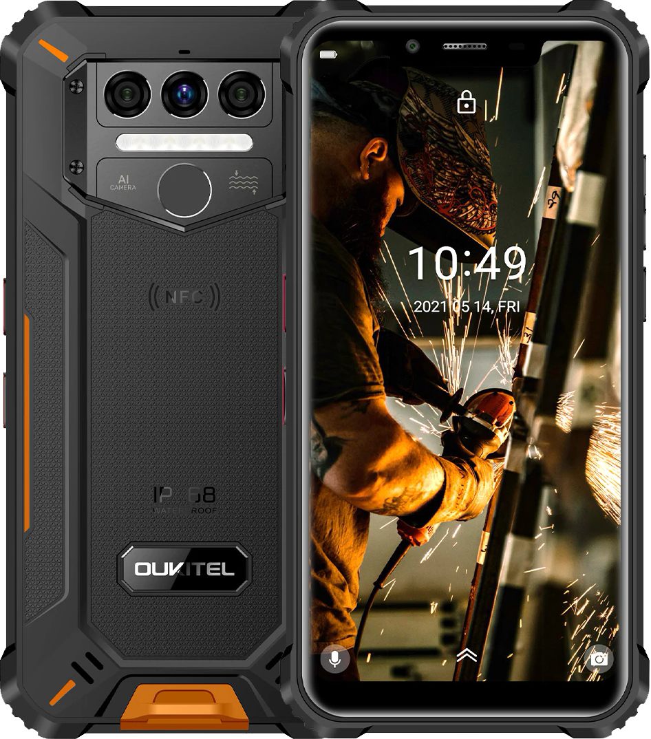 OUKITEL WP9 6/128 GB Orange/Black, 8000 mAh, IP69K, 48 Мп, Дисплей 6.3", Захищений смартфон Oukitel WP9 6/128