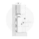 Плінтус прихованого монтажу 80х15х2700 мм, анодований, фото 3