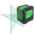 Рівень лазерний, нівелір, 2 лінії, 1H/1V, зелений промінь, фото 3