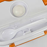 Ланч бокс для їжі з підігрівом від мережі 220 В 12 В Lunch Box ST-339. Помаранчевий, фото 7