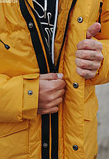 Мужская Зимняя куртка удлиненная Staff long yellow желтый MBM0124, фото 2