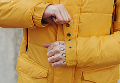 Мужская Зимняя куртка удлиненная Staff long yellow желтый MBM0124, фото 3