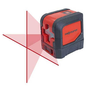 Рівень лазерний, нівелір, 2 лінії, 1H/1V, червоний промінь