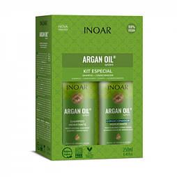 Набір для комбінованого волосся шампунь і кондиціонер INOAR Kit Duo Argan Hidratante 2 шт 250 мл (18667Gu)