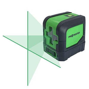 Рівень лазерний, нівелір, 2 лінії, 1H/1V, зелений промінь