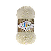 Пряжа Alize Diva 01 Cream