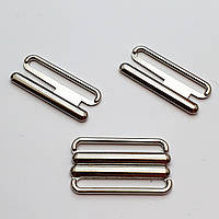 Застібка на купальник 3.5 см колір  никель. (5 комплектів в упаковці)