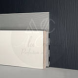 МДФ вставка для плінтуса прихованого монтажу МДФ 60х10 мм, ґрунт, фото 3