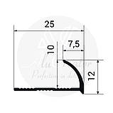 Зовнішній напівкруглий профіль для плитки 12х25х2700 мм, анодований, фото 2