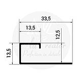Зовнішній квадратний профіль для плитки 13,5х33,5х2700 мм, декор по RAL, фото 2