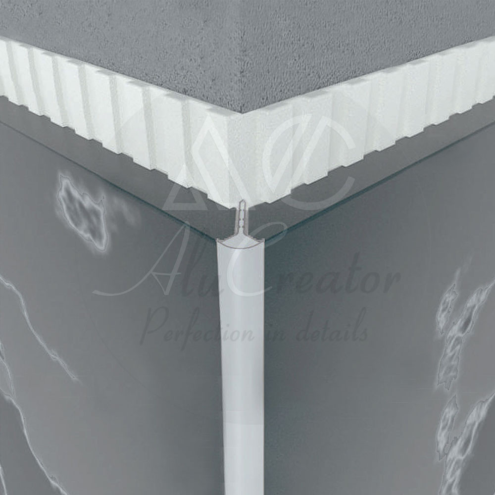 Універсальний зовнішній профіль для плитки 6,5х25х2700 мм, декор по RAL