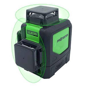 Рівень лазерний, нівелір, 3x360° (H360/2xV360, зелений промінь)