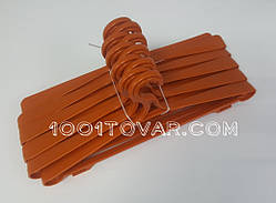 Плечі широкі пластикові 42х21,5х3 см., 10 шт. Вішалка для важкої і повсякденного одягу