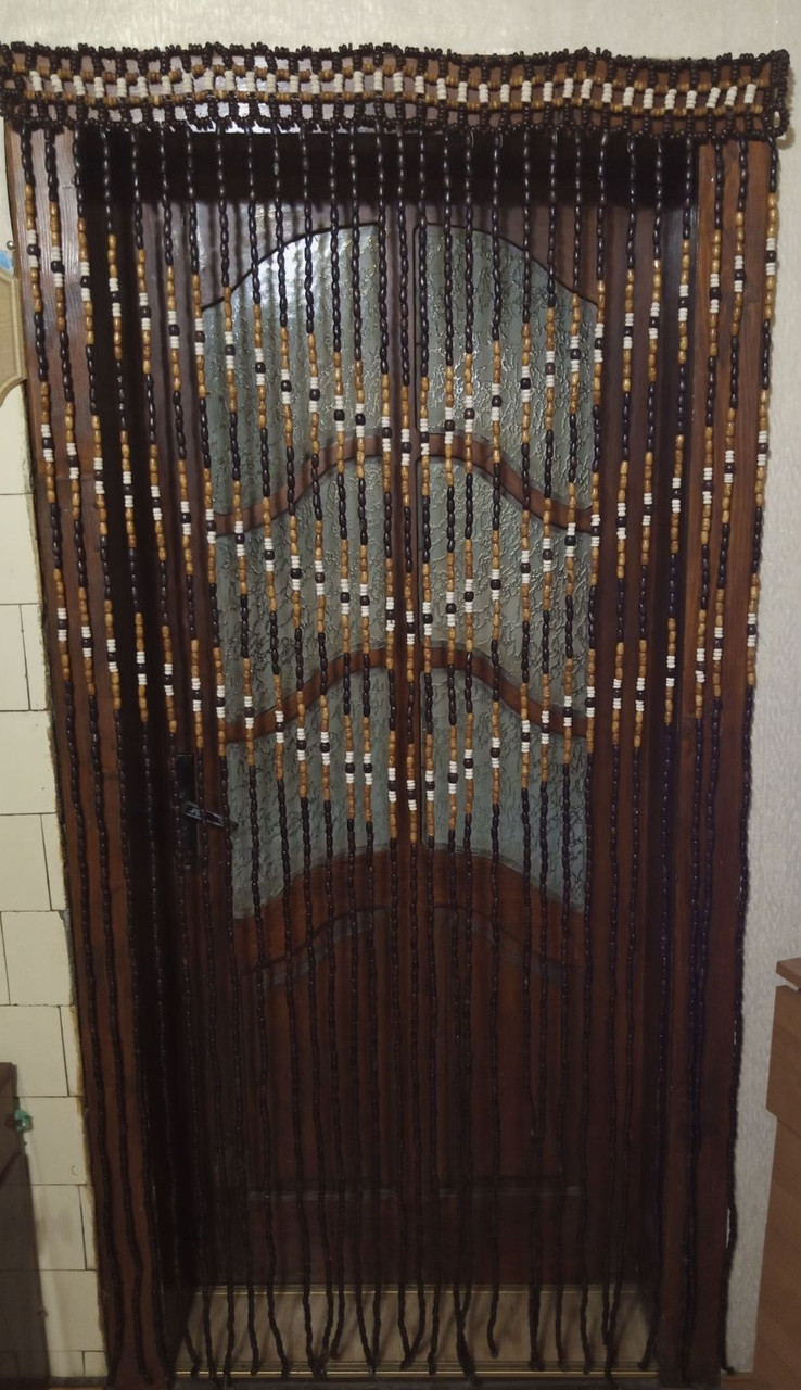 Штори "Буси" з дерева, 30-смуг темні, фото 1