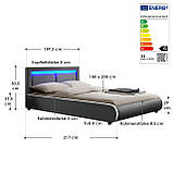 Ліжко сучасне MURC 180х200 см. з LED-підсвіткою, фото 8
