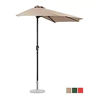 Полукруглый садовый зонт - 270 х 135 см - сливочный Uniprodo EX10250153 Садовые зонты Германия