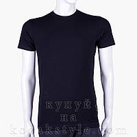 Однотонна чорна футболка 50/ XL