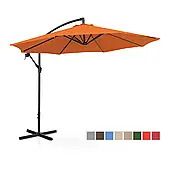 Висить садовий парасолька - Ø300 см - помаранчевий Uniprodo EX10250087 Садові парасольки Німеччина