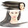 Навчальний манекен для перукаря 30% натурального волосся, темно-сіда, фото 4