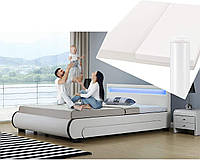 Елегантна шкіряне ліжко BILBAO 180х200 см з LED підсвічуванням, фото 1