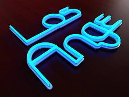 Неонові написи, висота символу 200 мм