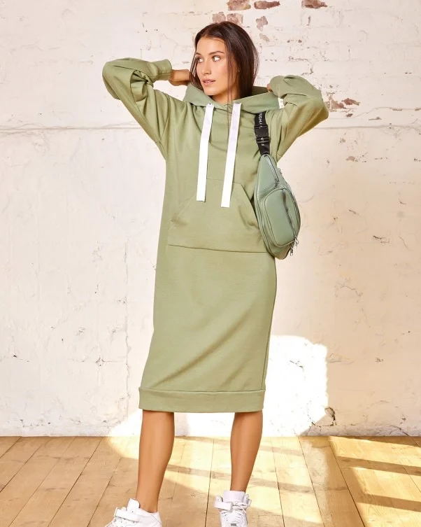 Плаття ISSA PLUS 12889 S оливковий