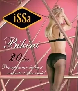 Колготки ISSA PLUS Bikini20 2 чорний, фото 2