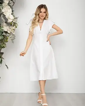 Плаття ISSA PLUS 12591 S білий, фото 1