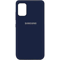 Силиконовый чехол софт тач Silicone Cover для Samsung A41 / самсунг А41 СИНИЙ