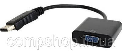 Адаптер DP->VGA (M/F) Cablexpert, black (AAB-DPM-VGAF-02) (код 115997)