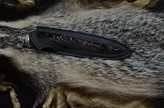 Авторський ніж ручної роботи "Mastiff-1", дамаська сталь, фото 2