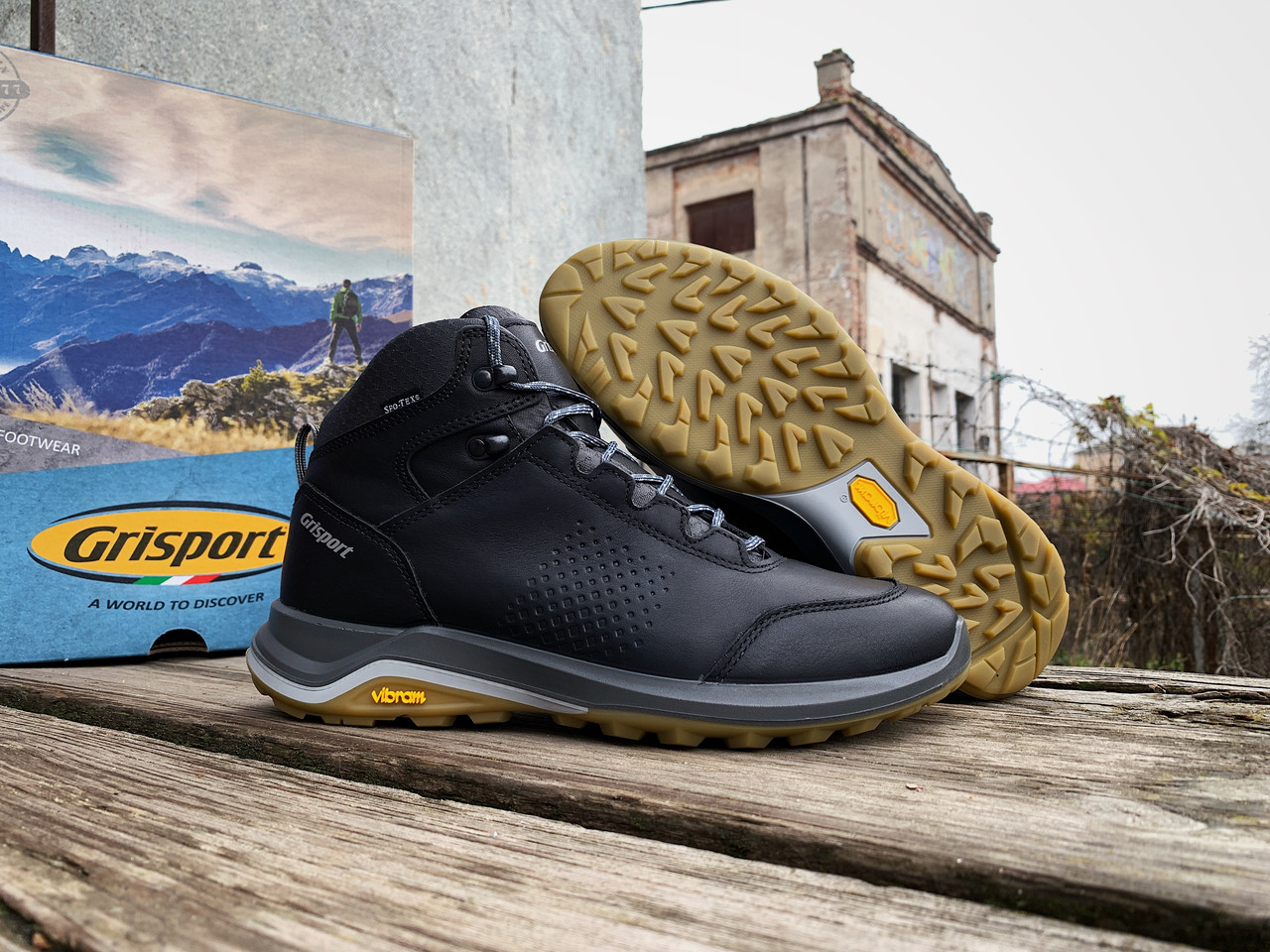 Чоловічі зимові шкіряні термо черевики Grisport Nero Avon 14311A33tn Оригінал