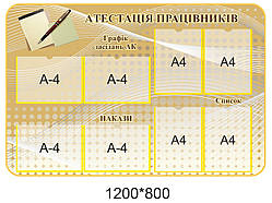 Стенд для школи "Атестація працівників"