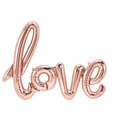 Повітряні кулі "Love pink gold", довжина 1 м