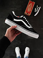 Зимние черные мужские кеды Vans Old Skool Winter с мехом 41-45р подошва полиуретан, кроссовки парню на зиму