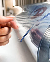 Мягкое стекло Защитная ПВХ пленка на стол Crystal 1.5 мм Прозрачные скатерти плёнка 1.5 Р554