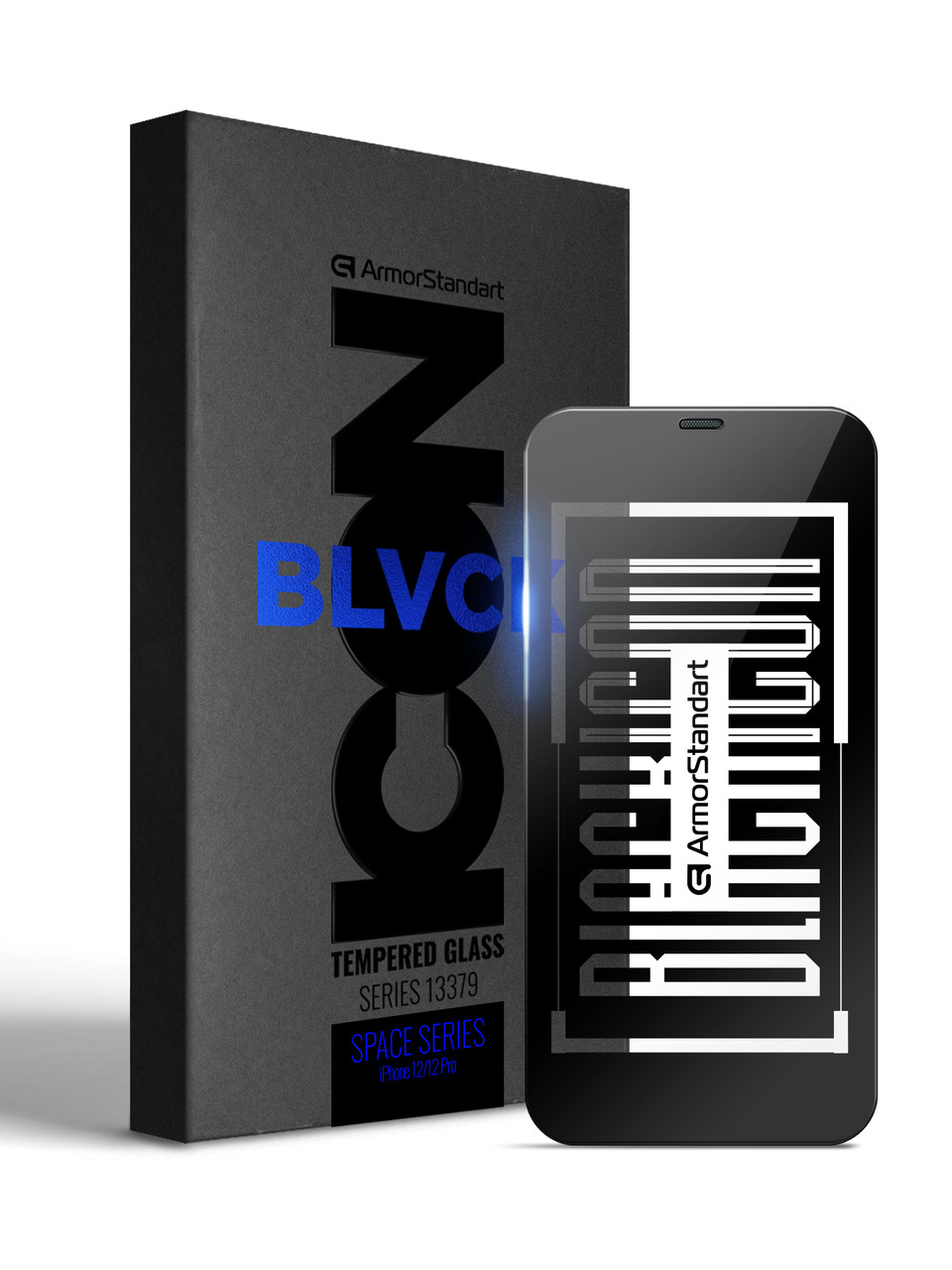 Захисне скло Armorstandart Space Icon для Apple iPhone 12 12 Pro Black (ARM59216)