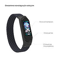 Ремінець Nylon Armorstandart Braided Solo Loop для Xiaomi Mi Band 4 5 6 Charcoal size L (ARM58759), фото 4