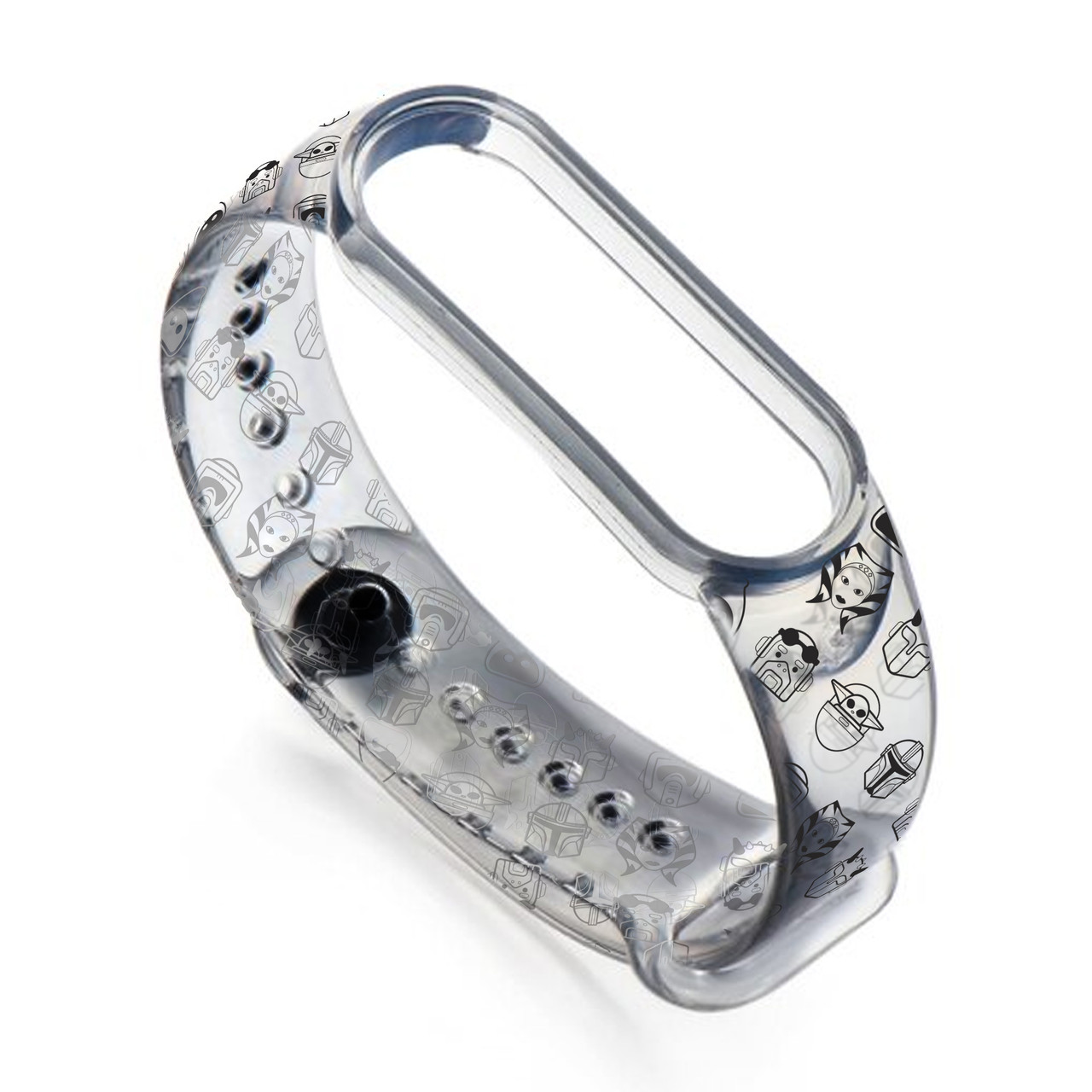 Ремінець TPU Armorstandart This is the Way для Xiaomi Mi Band 6 5 Dark Lord icon прозора (ARM5926