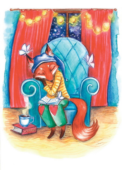 Листівка "Лиска за книгою"