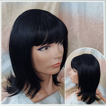 Перука італійка з термоволокна чорний 5222 -1