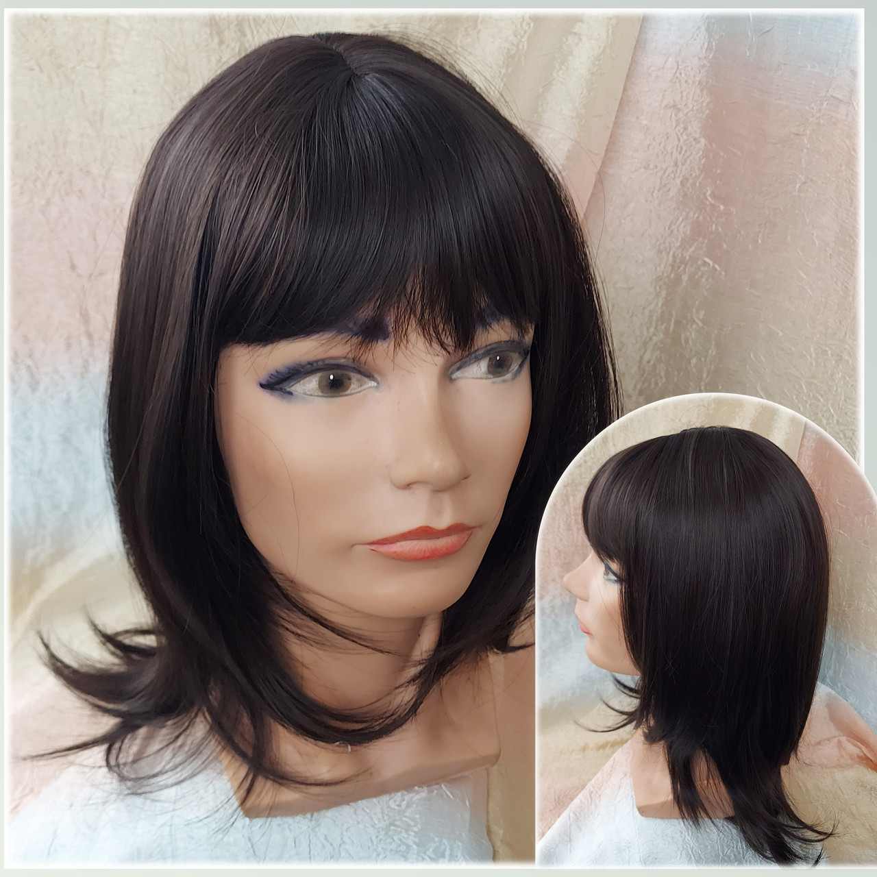 Перука італійка з термоволокна шоколадний 5222 - 6, фото 1