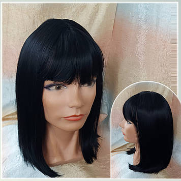 Перука довге каре з термоволокна чорний 5161А - 1