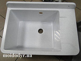 Умивальник настінний пластиковий MD 345 x 505 світлий граніт