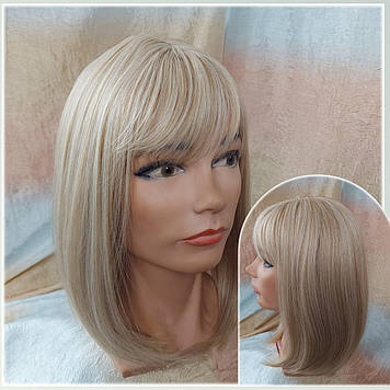 Перука довге каре з термоволокна пшеничний блонд 5161А - 24ВТ613