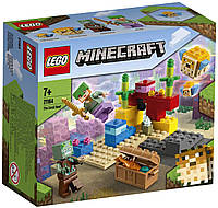 LEGO ЛЕГО Minecrаft Коралловый риф 21164 (92 деталей) BricksLife