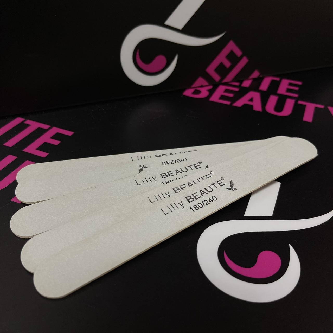 Пилочка для нігтів на дерев'яній основі Lilly Beaute 180/240