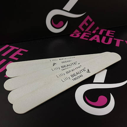 Пилочка для нігтів на дерев'яній основі Lilly Beaute 180/240, фото 1